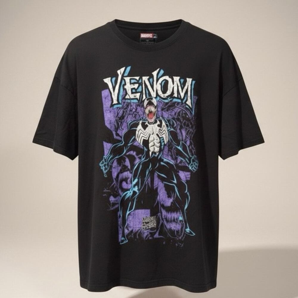 NWT Marvel Disney Venom comic logo tee sz XL